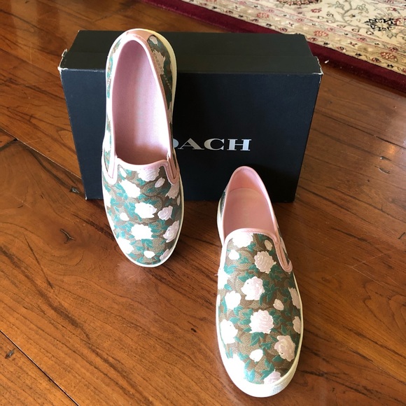 Coach | Shoes | Nib Coach Floral Slip On Sneakers Women Sz 1  NIB Coach floral slip on sneakers women sz 11